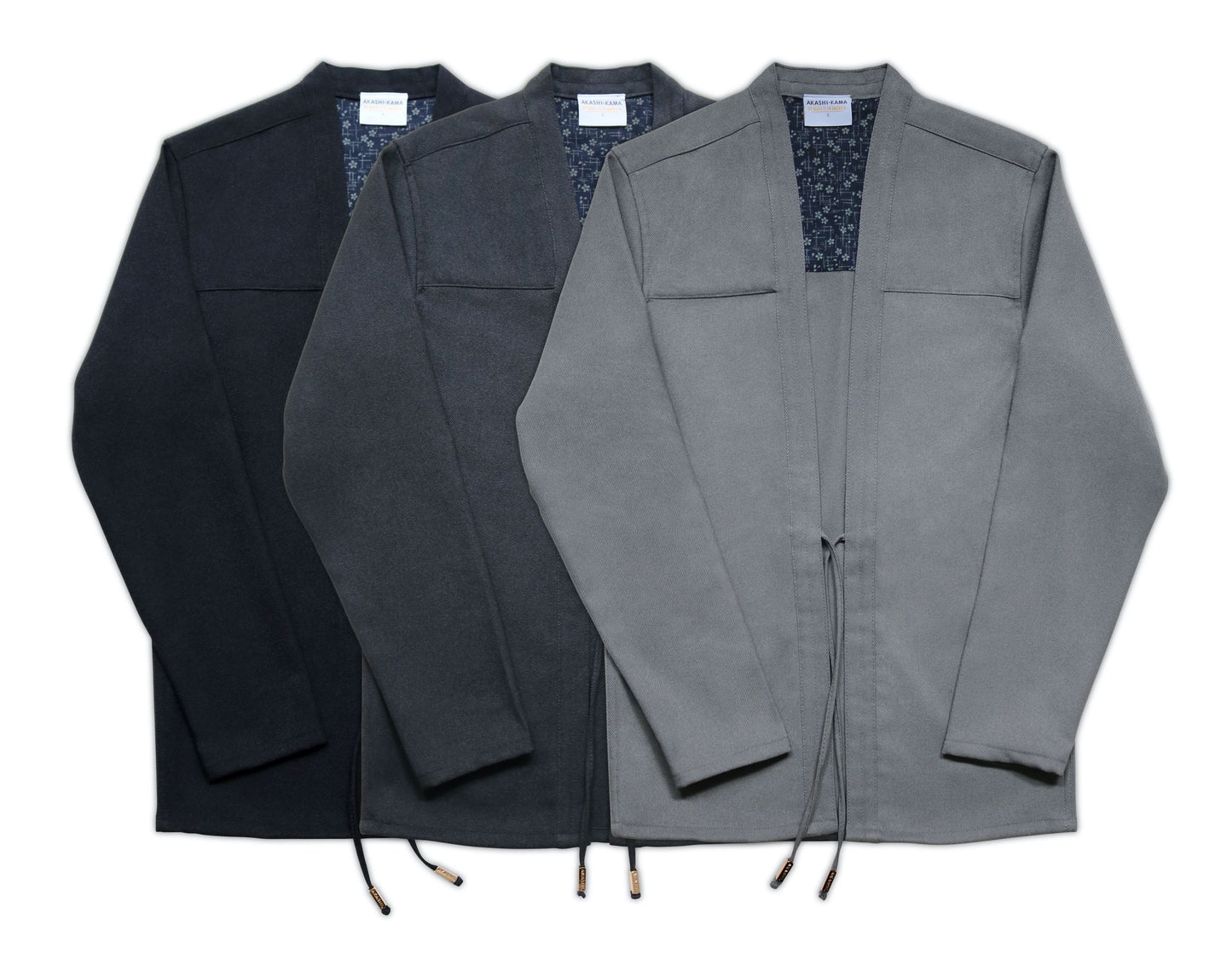 AKASHI-KAMA Japanese Techwear Technical Noragi Jackets | Kimono Shirt Style Streetwear
