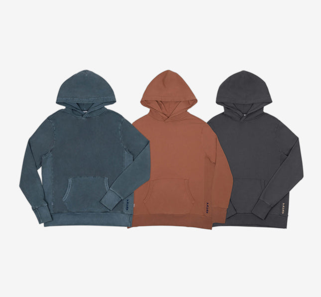 AKASHI-KAMA Garment Dye Made in USA Uniform Hoodies |  Japanese Streetwear Sweatshirts