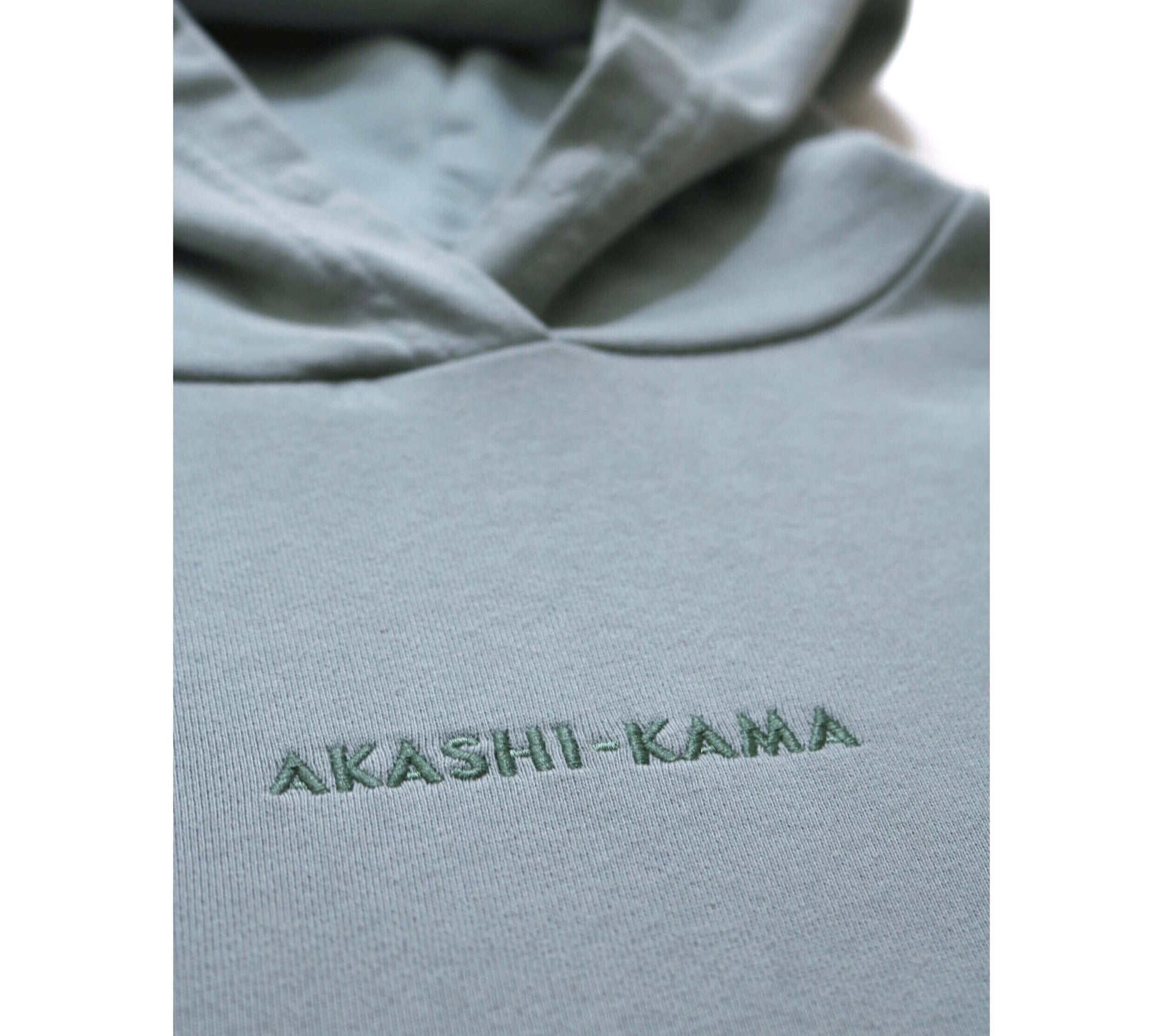 Logo Hoodie - Mist - AKASHI-KAMA Sweatshirt Streetwear Layer Wearable Japanese American