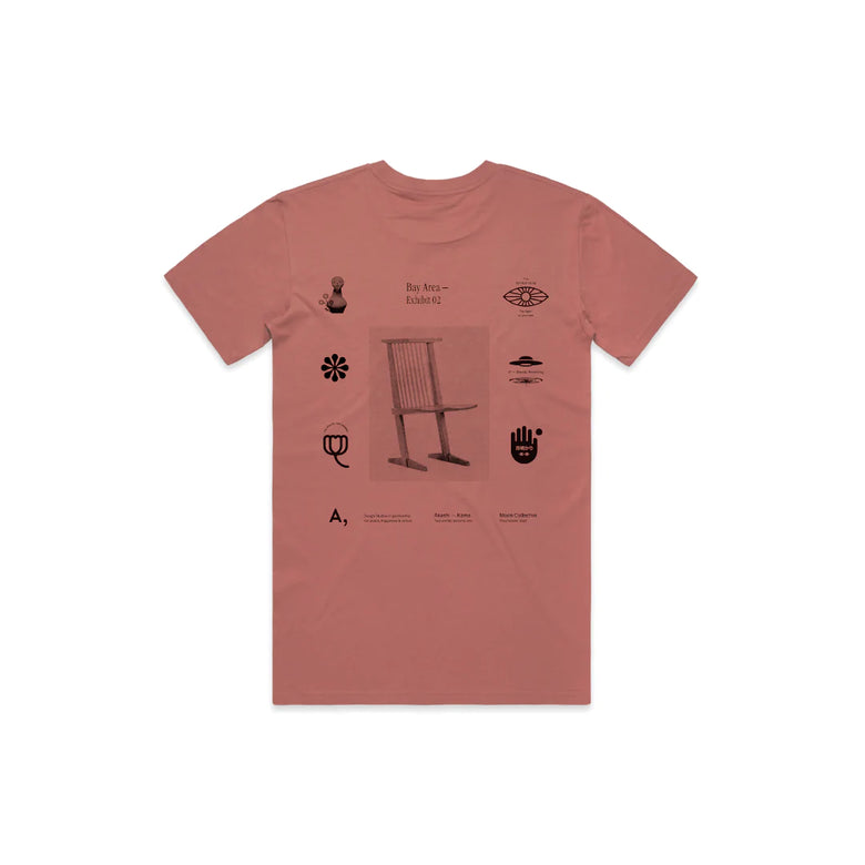 Moon Collective - AKASHI-KAMA Collaboration Tee in Pigment Solar Red | Garment Dye Made in USA Streetwear Shirt