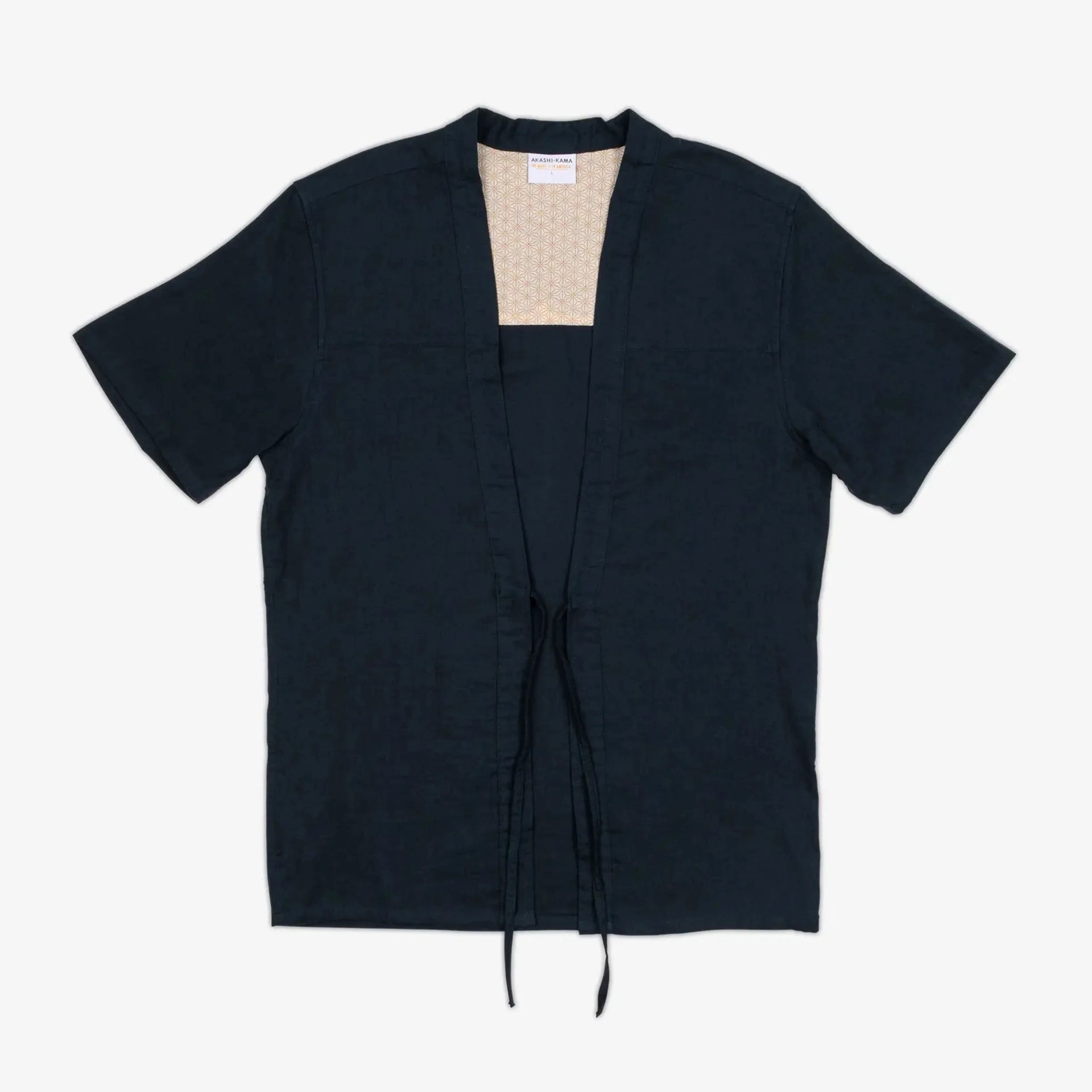 Haori Jacket - Deep Indigo | AKASHI-KAMA Kimono Shirt