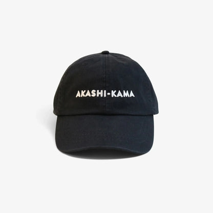 AKASHI-KAMA Logo Hat Black Design Cap