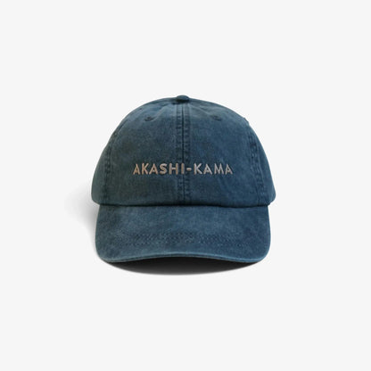 AKASHI-KAMA Logo Hat Denim Vintage Cap