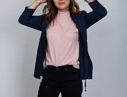 Womens Kama Mock Neck - Blush